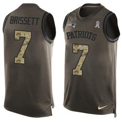 Cheap Jacoby Brissett Patriots Tank Top From China Salute TO Service Olive #7