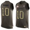 Cheap Eli Manning Giants Tank Top From China Salute TO Service Olive #10