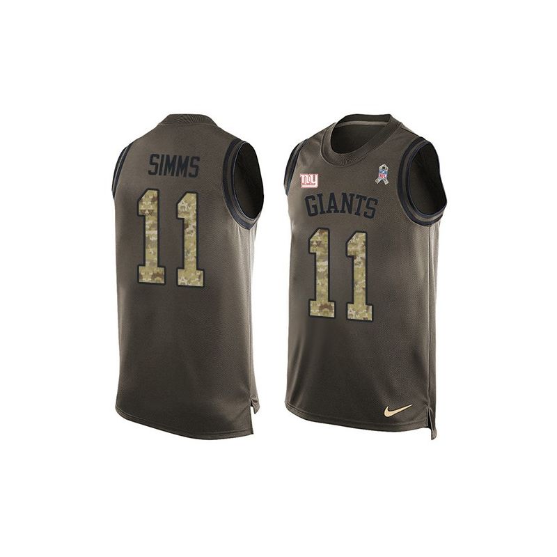 Cheap Phil Simms Giants Tank Top From China Salute TO Service Olive #11