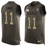 Cheap Phil Simms Giants Tank Top From China Salute TO Service Olive #11