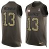 Cheap Odell Beckham JR Giants Tank Top From China Salute TO Service Olive #13