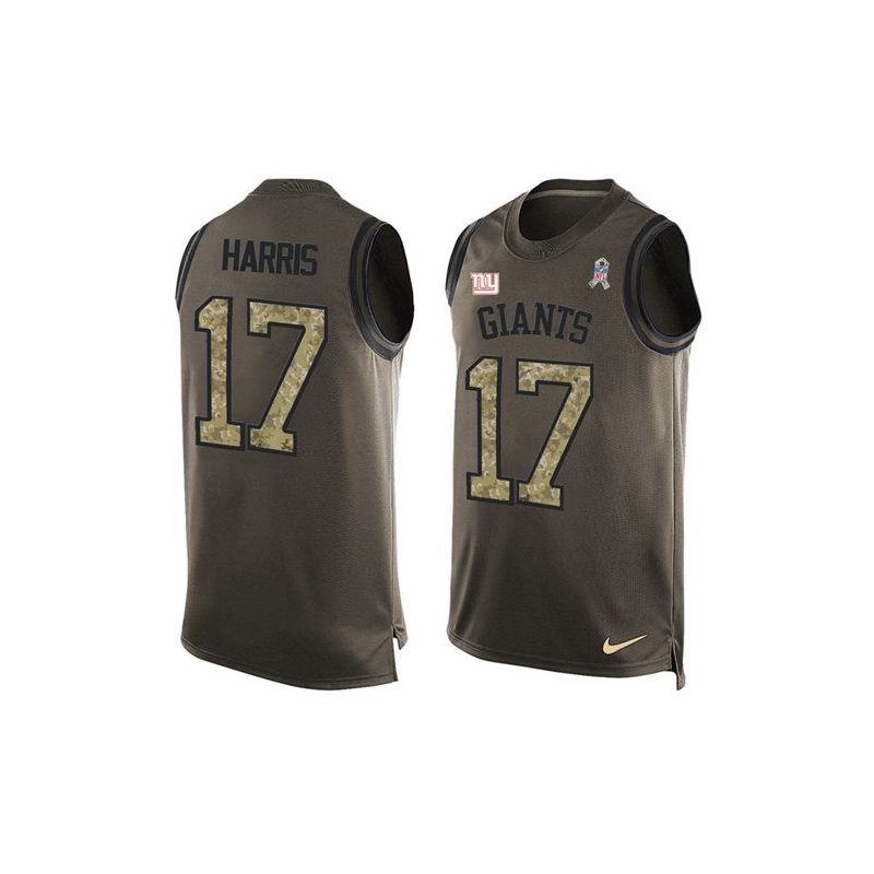 Cheap Dwayne Harris Giants Tank Top From China Salute TO Service Olive #17