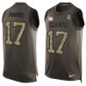 Cheap Dwayne Harris Giants Tank Top From China Salute TO Service Olive #17