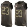 Cheap Rashad Jennings Giants Tank Top From China Salute TO Service Olive #23
