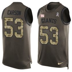 Cheap Harry Carson Giants Tank Top From China Salute TO Service Olive #53