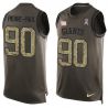 Cheap Jason Pierre Paul Giants Tank Top From China Salute TO Service Olive #90
