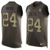 Cheap Darrelle Revis Jets Tank Top From China Salute TO Service Olive #24