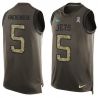 Cheap Christian Hackenberg Jets Tank Top From China Salute TO Service Olive #5