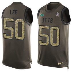 Cheap Darron Lee Jets Tank Top From China Salute TO Service Olive #50