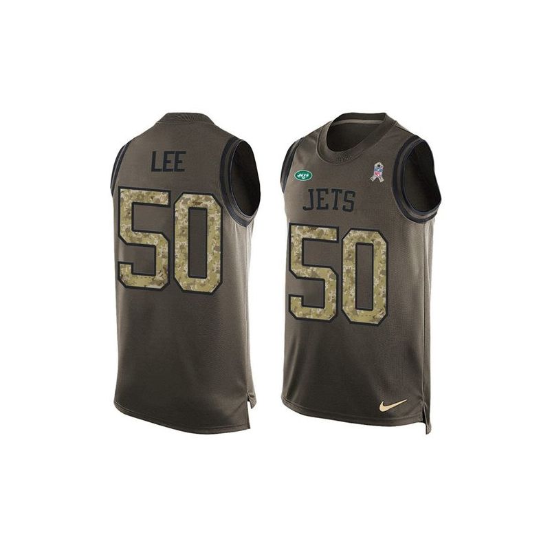 Cheap Darron Lee Jets Tank Top From China Salute TO Service Olive #50