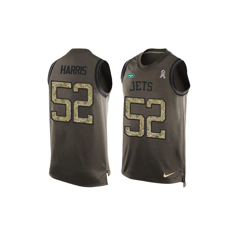 Cheap David Harris Jets Tank Top From China Salute TO Service Olive #52