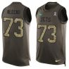 Cheap Joe Klecko Jets Tank Top From China Salute TO Service Olive #73