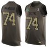 Cheap Nick Mangold Jets Tank Top From China Salute TO Service Olive #74