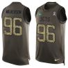 Cheap Muhammad Wilkerson Jets Tank Top From China Salute TO Service Olive #96