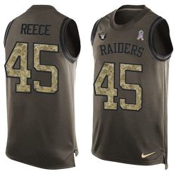 Cheap Marcel Reece Raiders Tank Top From China Salute TO Service Olive #45