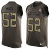 Cheap Khalil Mack Raiders Tank Top From China Salute TO Service Olive #52