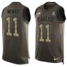 Cheap Carson Wentz Eagles Tank Top From China Salute TO Service Olive #11