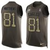 Cheap Jordan Matthews Eagles Tank Top From China Salute TO Service Olive #81