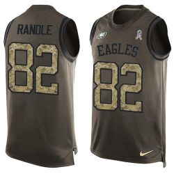 Cheap Rueben Randle Eagles Tank Top From China Salute TO Service Olive #82