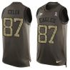 Cheap Brent Celek Eagles Tank Top From China Salute TO Service Olive #87