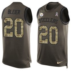 Cheap Rocky Bleier Steelers Tank Top From China Salute TO Service Olive #20