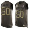 Cheap Ryan Shazier Steelers Tank Top From China Salute TO Service Olive #50