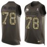 Cheap Alejandro Villanueva Steelers Tank Top From China Salute TO Service Olive #78