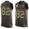 Cheap John Stallworth Steelers Tank Top From China Salute TO Service Olive #82