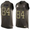 Cheap Antonio Brown Steelers Tank Top From China Salute TO Service Olive #84