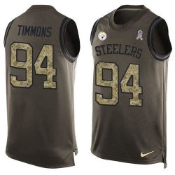 Cheap Lawrence Timmons Steelers Tank Top From China Salute TO Service Olive #94