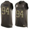 Cheap Lawrence Timmons Steelers Tank Top From China Salute TO Service Olive #94