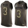 Cheap Russell Wilson Seahawks Tank Top From China Salute TO Service Olive #3