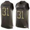 Cheap Kam Chancellor Seahawks Tank Top From China Salute TO Service Olive #31