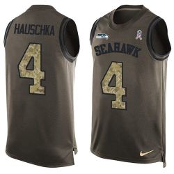 Cheap Steven Hauschka Seahawks Tank Top From China Salute TO Service Olive #4