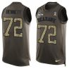 Cheap Michael Bennett Seahawks Tank Top From China Salute TO Service Olive #72