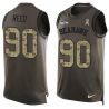 Cheap Jarran Reed Seahawks Tank Top From China Salute TO Service Olive #90