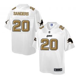 Cheap Barry Sanders Lions Jersey From China White Golden #20