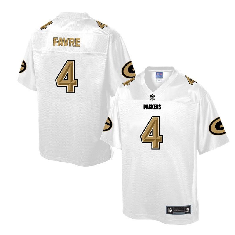 Cheap Brett Favre Packers Jersey From China White Golden #4