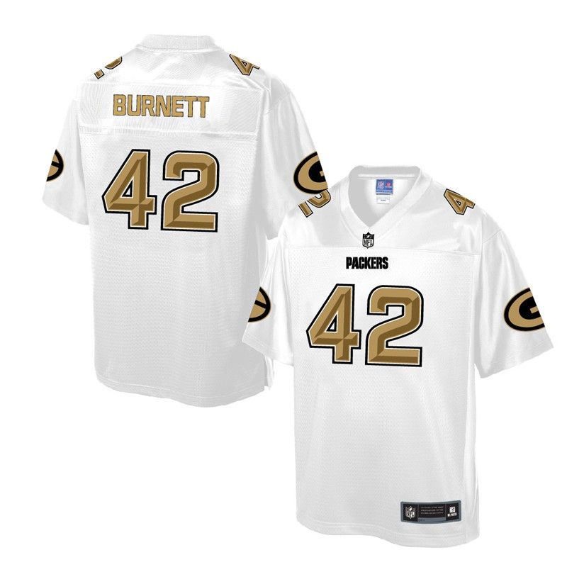 Cheap Morgan Burnett Packers Jersey From China White Golden #42