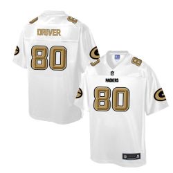 Cheap Donald Driver Packers Jersey From China White Golden #80