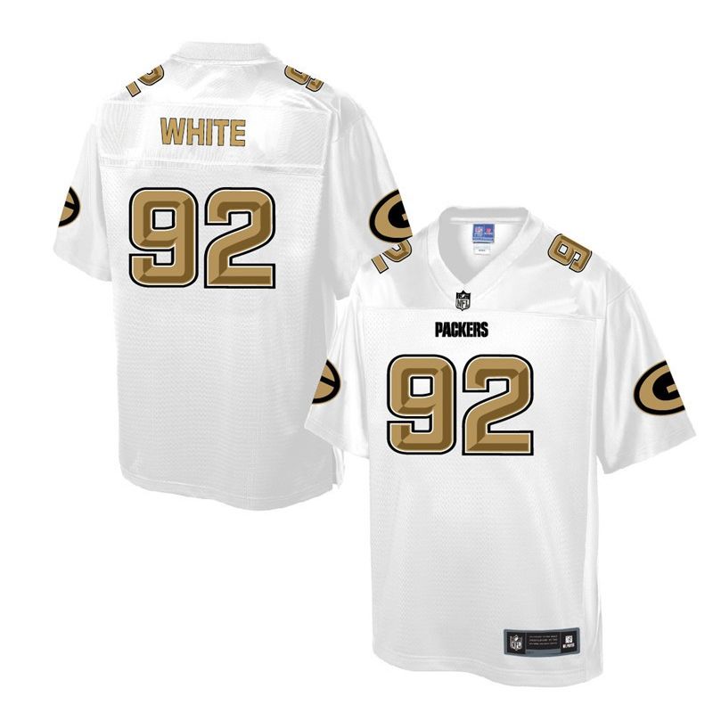 Cheap Reggie White Packers Jersey From China White Golden #92