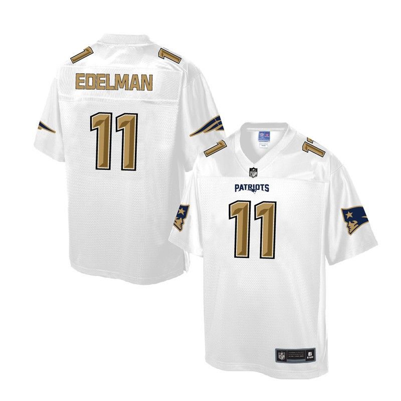 Cheap Julian Edelman Patriots Jersey From China White Golden #11