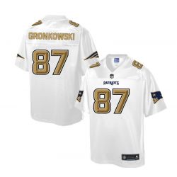 Cheap Rob Gronkowski Patriots Jersey From China White Golden #87