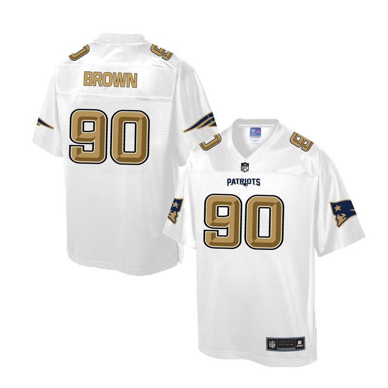 Cheap Malcom Brown Patriots Jersey From China White Golden #90