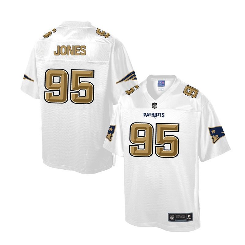 Cheap Chandler Jones Patriots Jersey From China White Golden #95