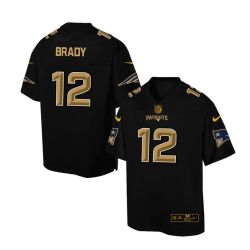 Cheap Tom Brady Patriots Jersey From China Black Golden #12