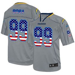 Cheap Joey Bosa Chargers Jersey From China Gray USA Flag Fashion #99