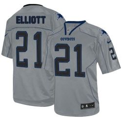 Cheap Ezekiel Elliott Cowboys Jersey From China Grey Lights out #21