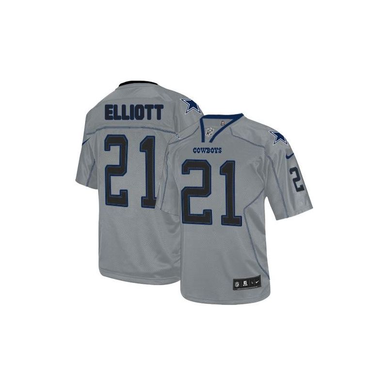 Cheap Ezekiel Elliott Cowboys Jersey From China Grey Lights out #21