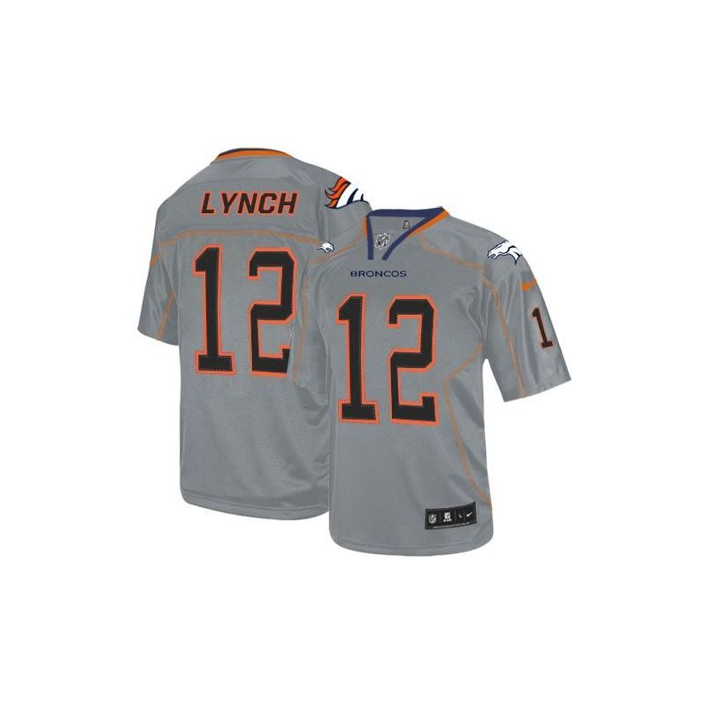Cheap Paxton Lynch Broncos Jersey From China Grey Lights out #12